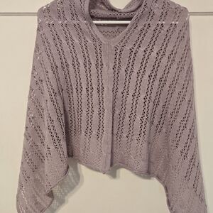 Liz Claiborne Lavender Knit Poncho